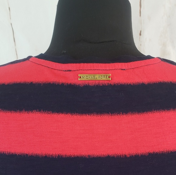 Michael Kors Striped Drawstring Waist Dress Sz S - Picture 5 of 8